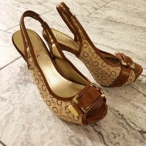 Popular Guess Platform Logo Heels (7)